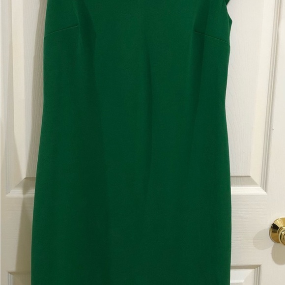 EnFocus Dress WM. Deep Green Stretchy Casual Classic#Puff Sleeves# Size 12. L. - Picture 15 of 15